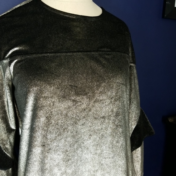 Rachel Rachel Roy Gold/Black Metallic Top Glam NWT - Picture 6 of 8